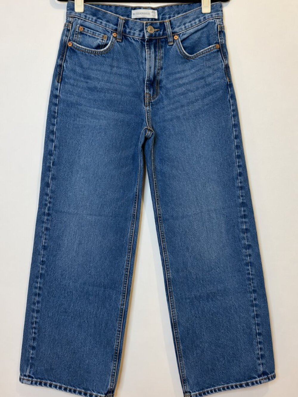 Stradivarius High Rise Wide Leg Jeans Blue Size US 8 / EU 40